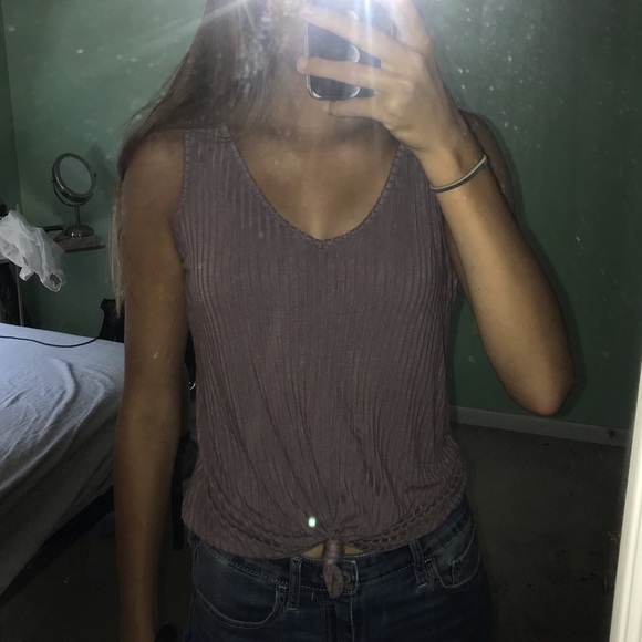 tie purple tank top - Picture 2 of 5